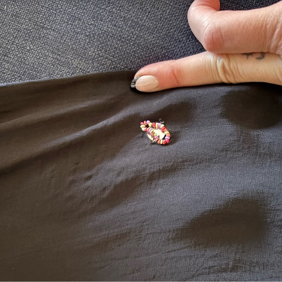 Farm Rio Black Rainbow Beaded Mirror Trim Trousers, size L - Picture 8 of 13